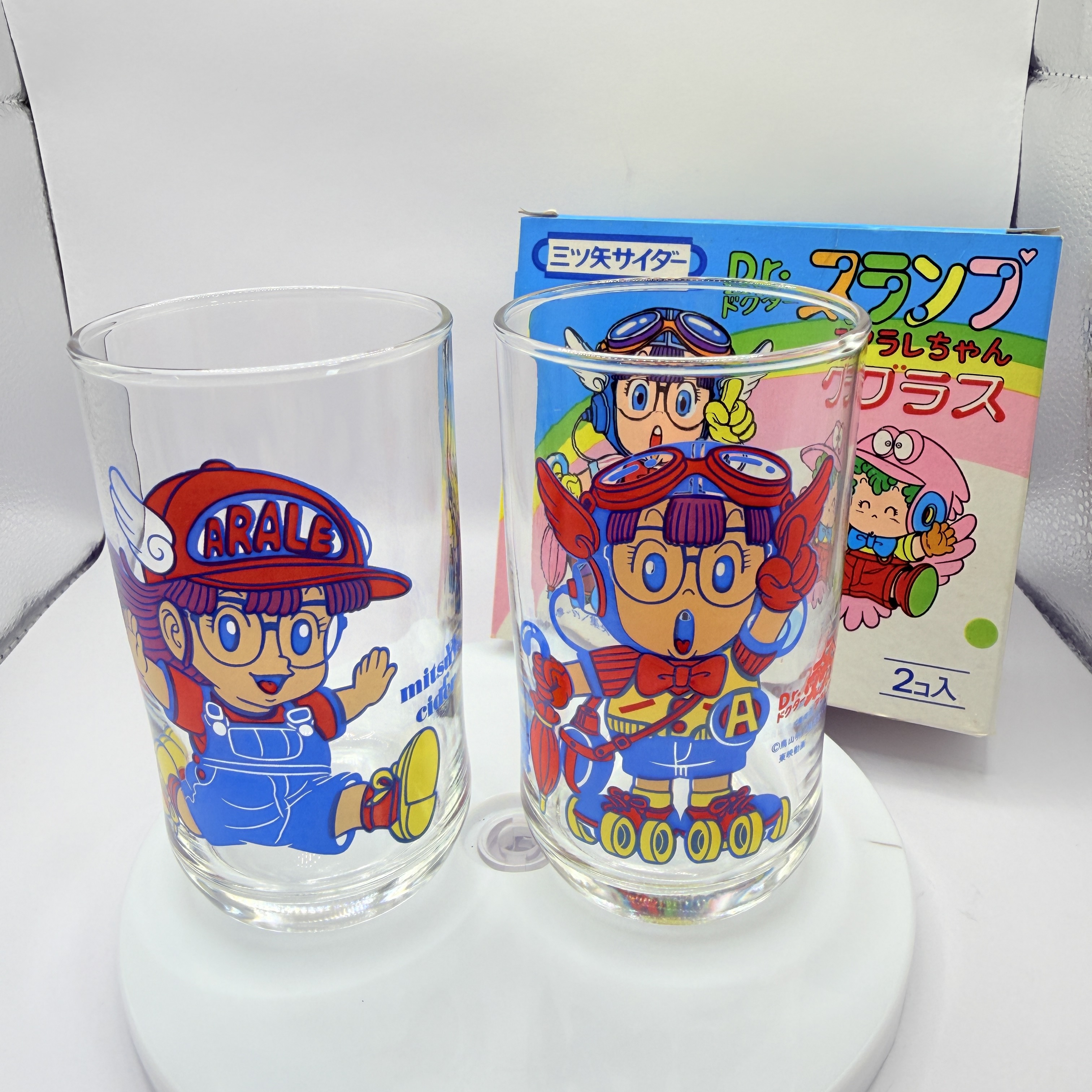 Dr. Slump Arale Chan Glass Set
